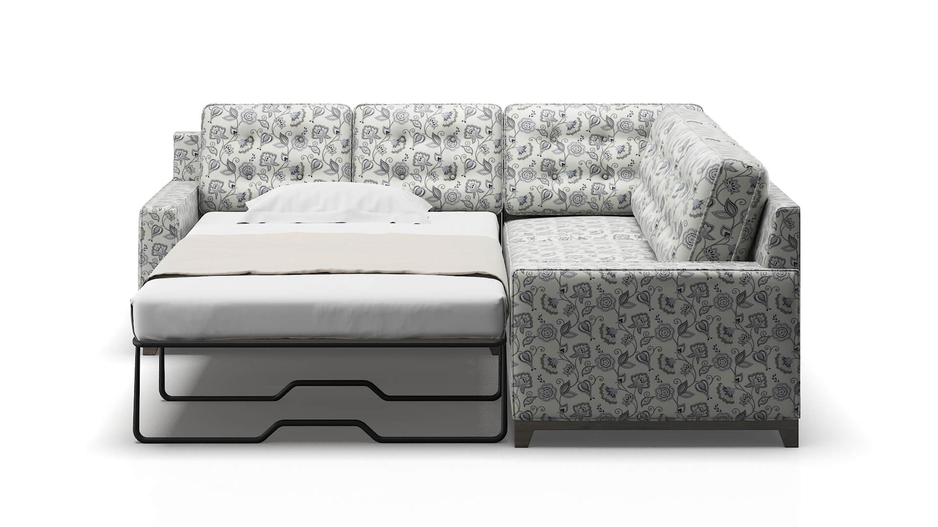 Alexandria Avignon Sky Sectional Sleeper Espresso legs 1