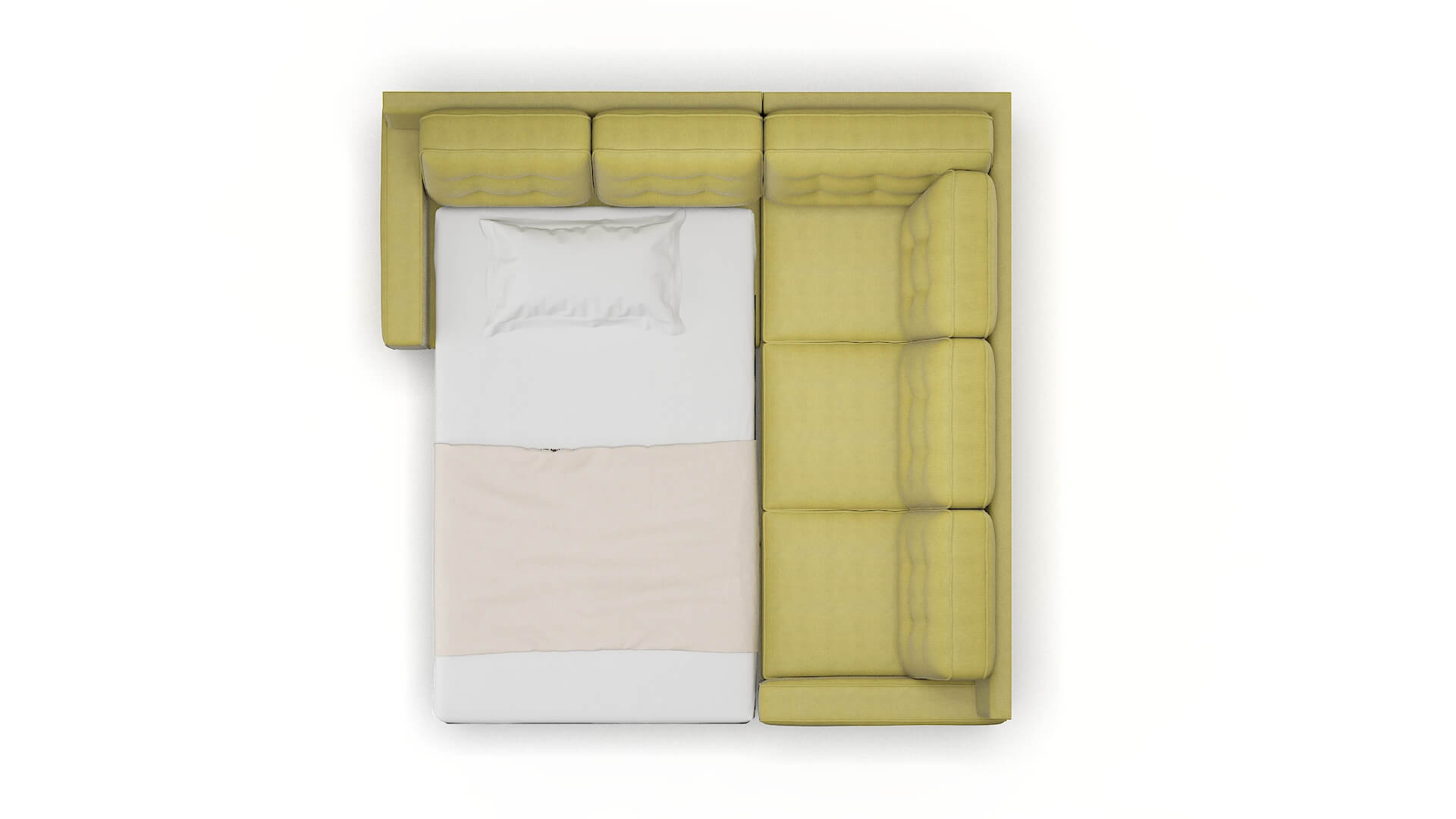 Alexandria Bella Apple Sectional Sleeper Espresso legs 3