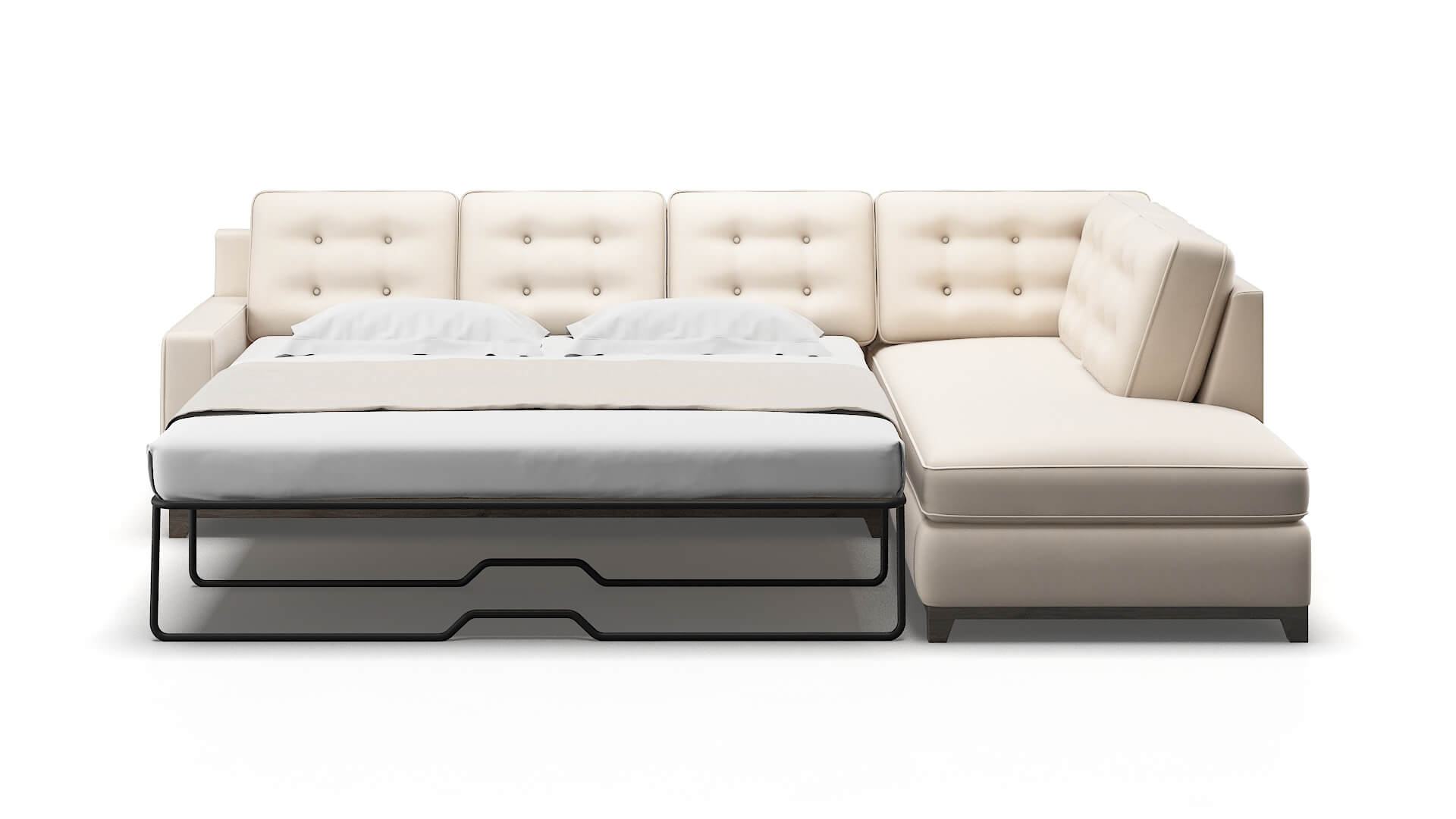 Alexandria Bella Buckwheat Panel Sleeper Espresso legs 1