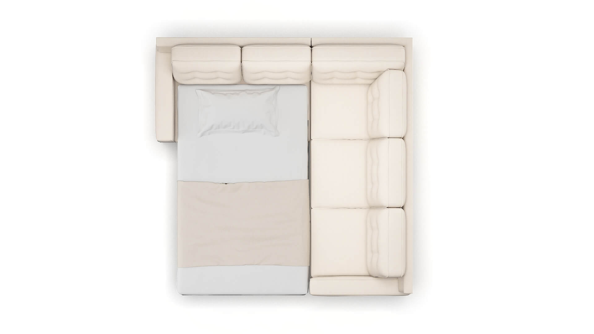 Alexandria Bella Buckwheat Sectional Sleeper Espresso legs 3