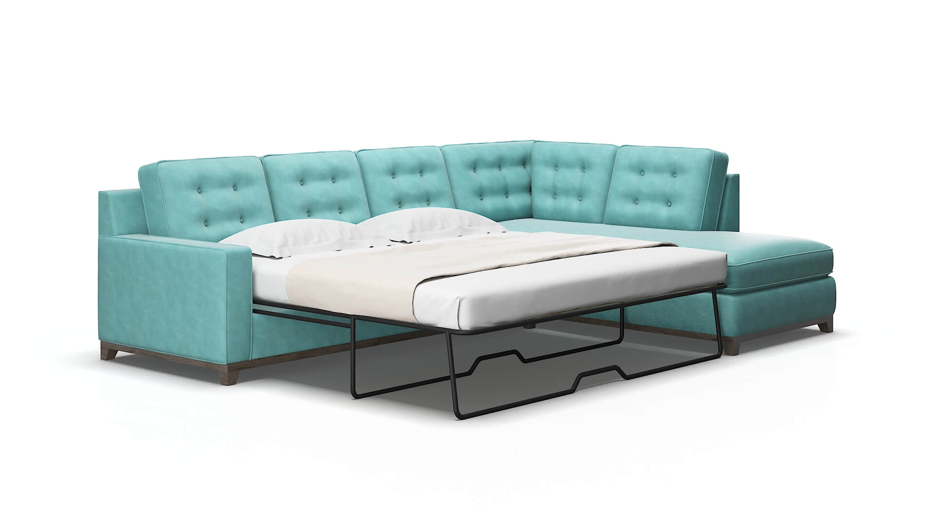 Alexandria Bella caribbean Panel sleeper Espresso Legs  2