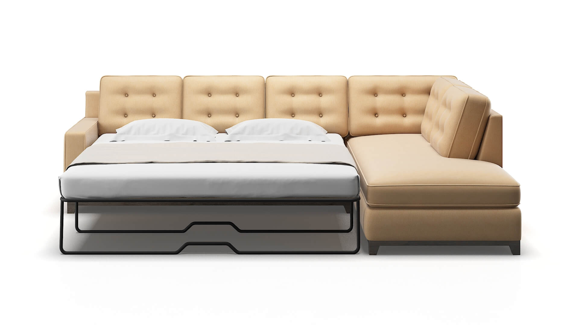 Alexandria Bella Coffee Panel Sleeper Espresso legs 1