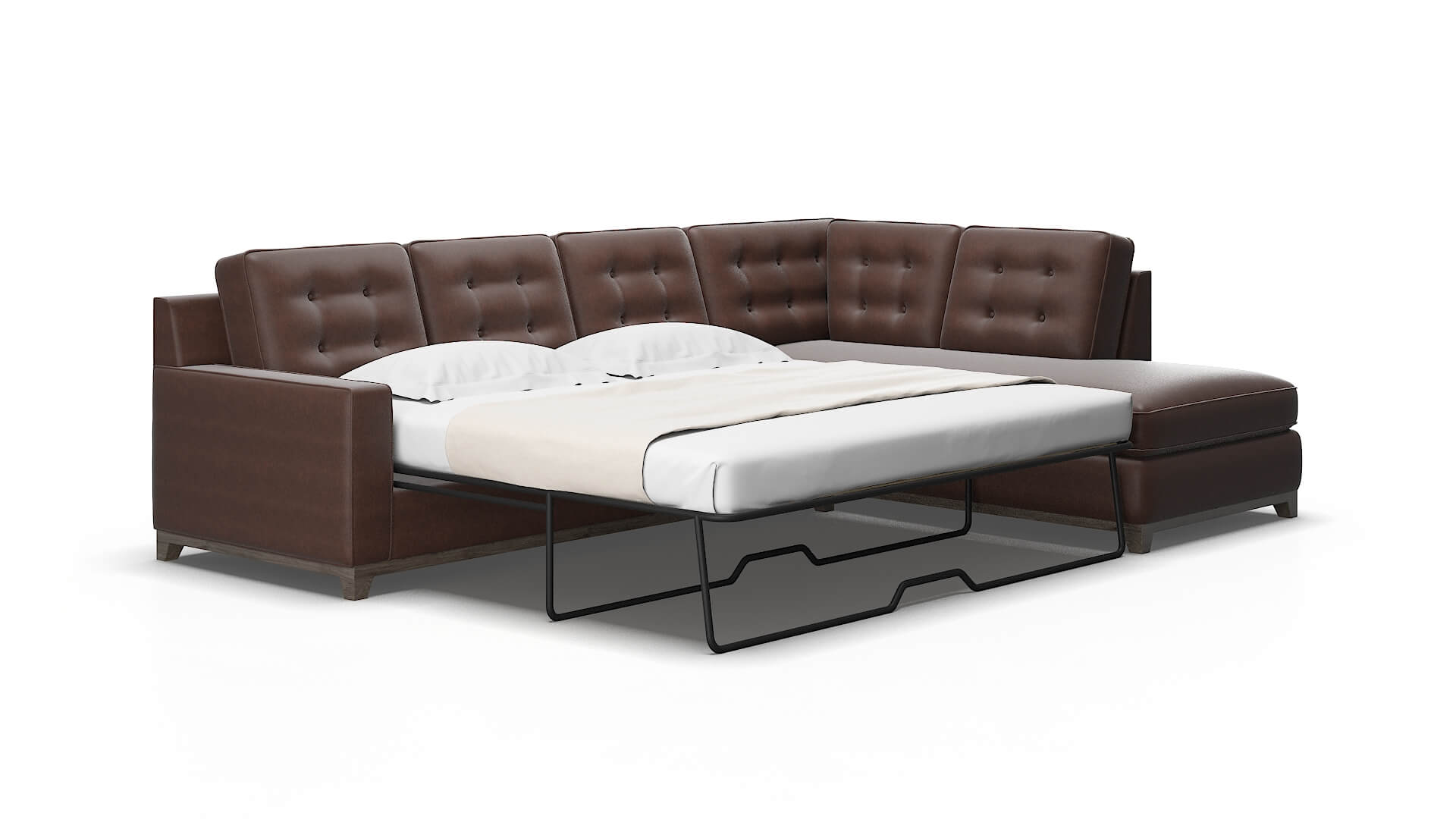 Alexandria Bella Espresso Panel Sleeper espresso legs 2