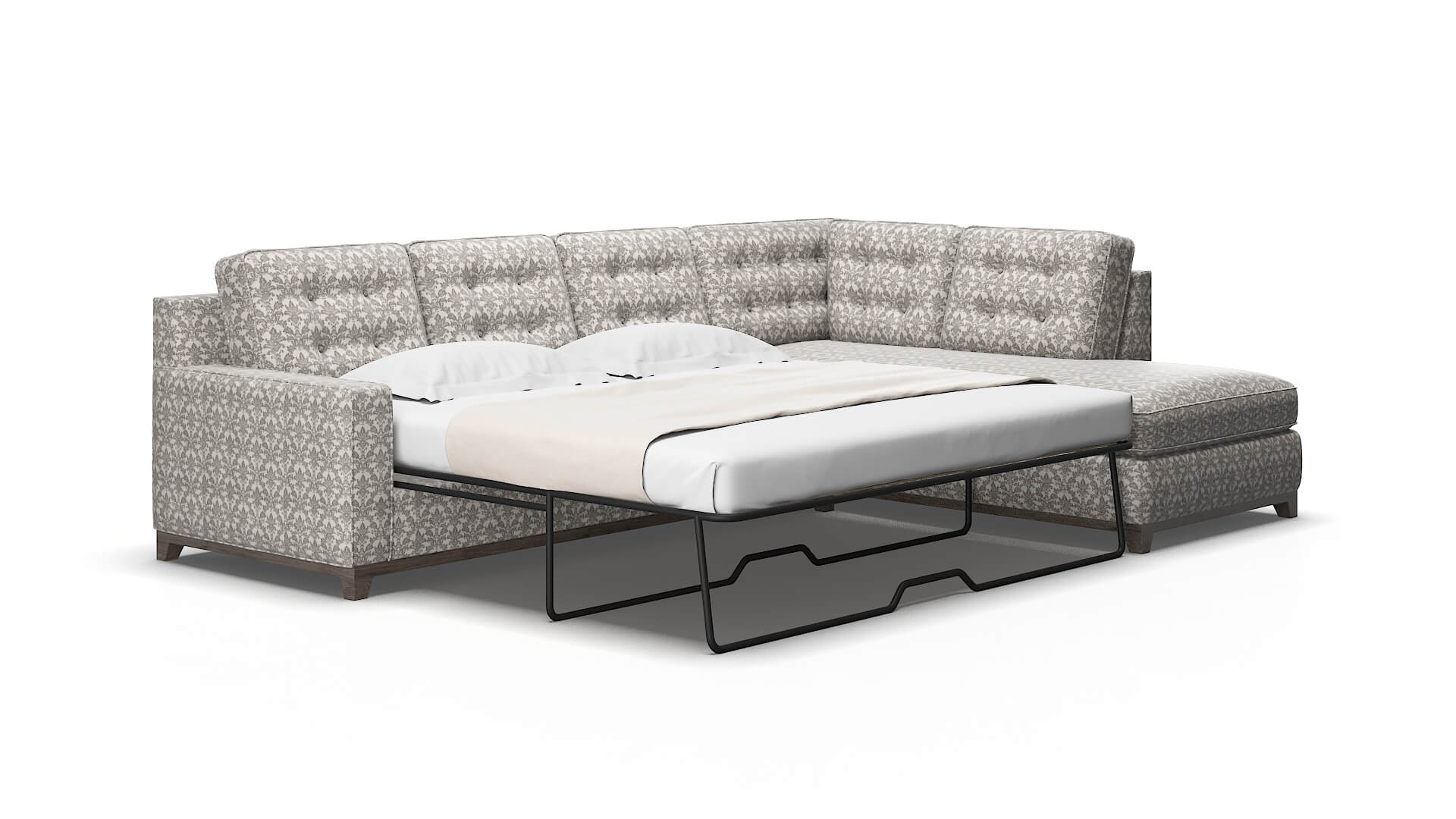 Alexandria Bergamo dove Panel sleeper Espresso Legs  2