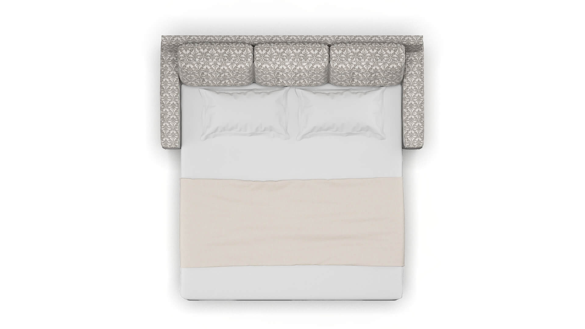 Alexandria Bergamo Dove Sofa Sleeper Espresso legs 3