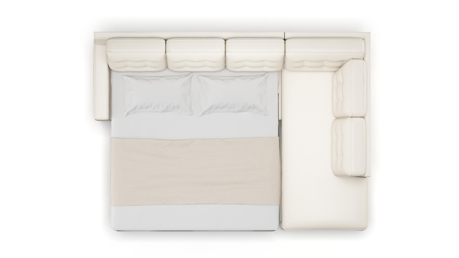 Alexandria Blanche Milky Panel Sleeper Espresso legs 3