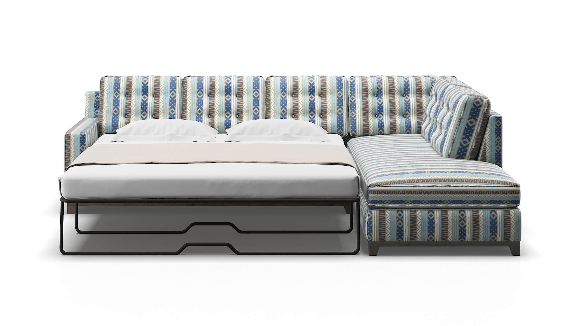 Alexandria Bodhi Indigo Panel Sleeper Espresso legs 1