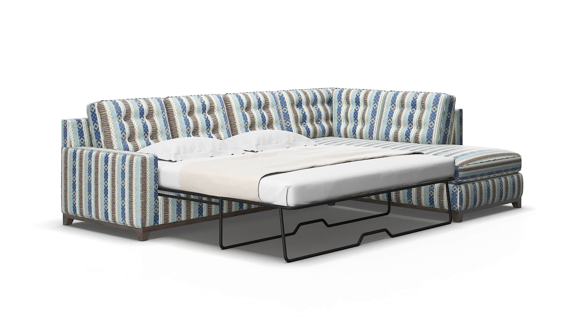 Alexandria Bodhi indigo Panel sleeper Espresso Legs  2