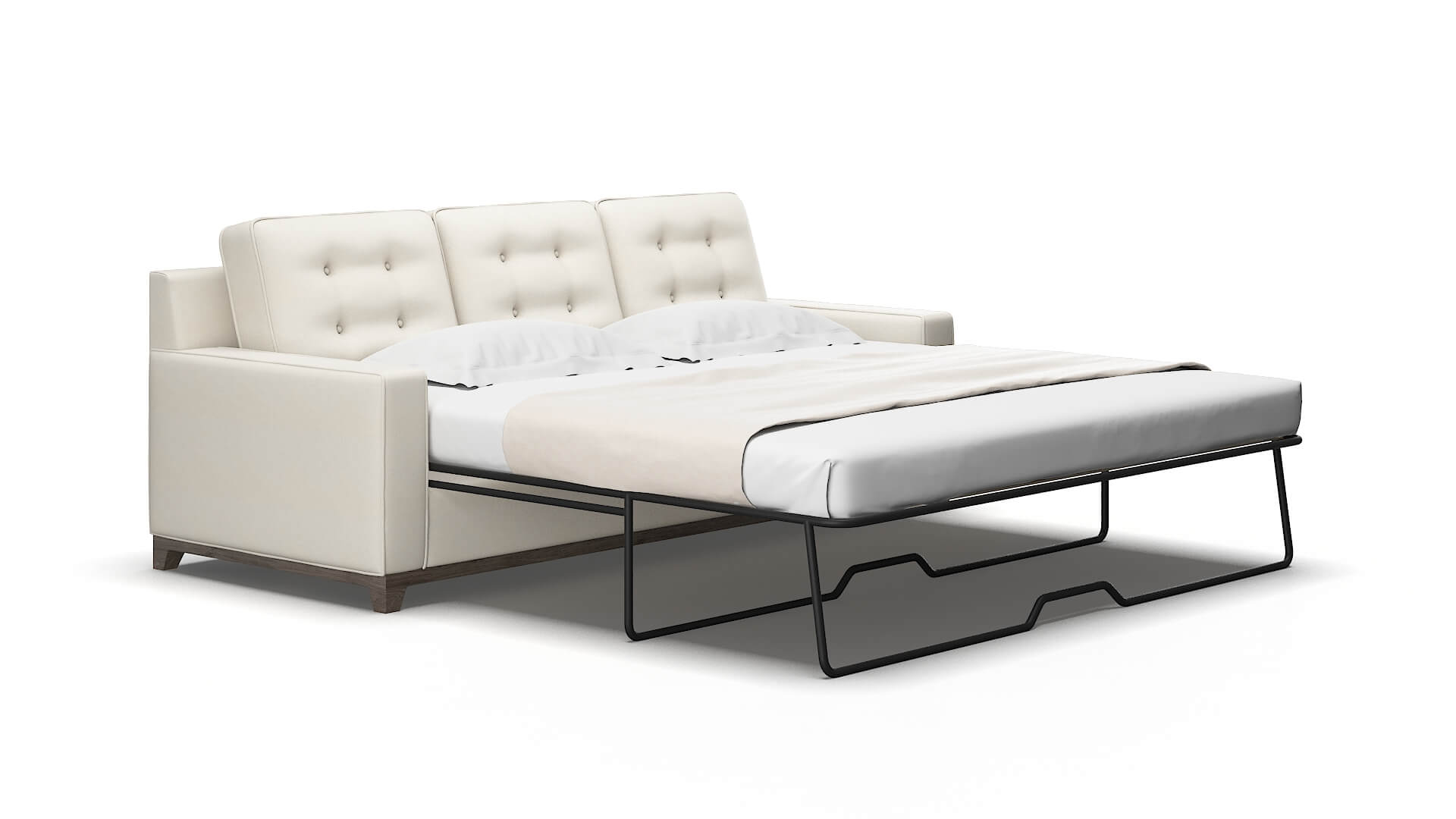 Alexandria Bungalow ivory Sofa sleeper Espresso Legs  2