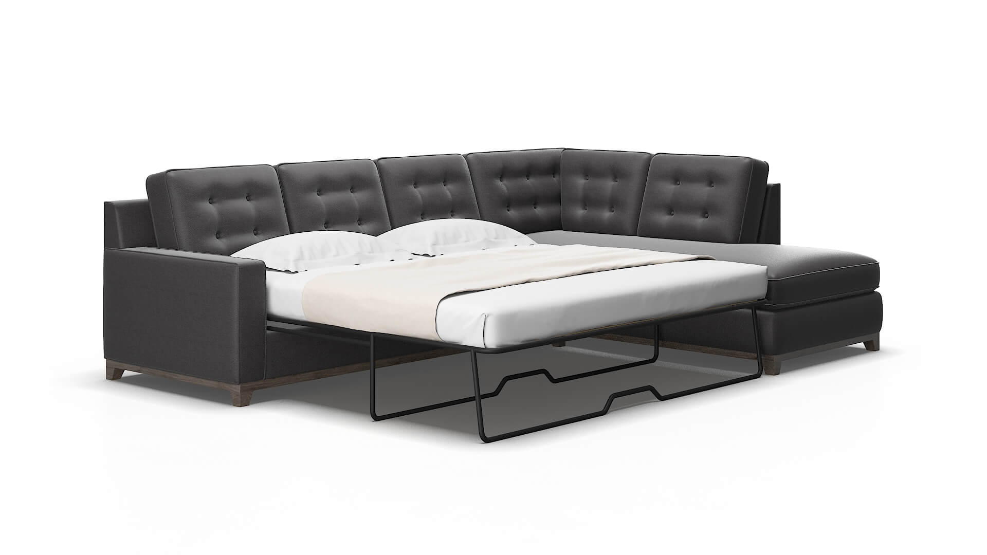Alexandria Catalina charcoal Panel sleeper Espresso Legs  2