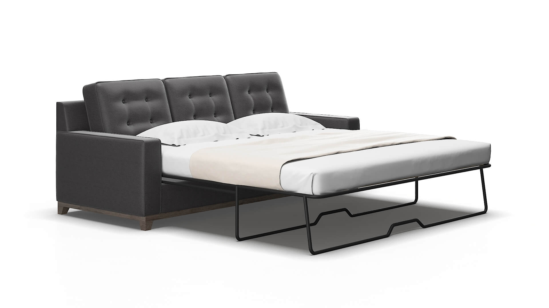 Alexandria Catalina charcoal Sofa sleeper Espresso Legs  2