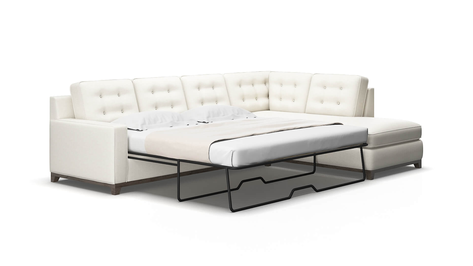 Alexandria Catalina Ivory Panel Sleeper espresso legs 2