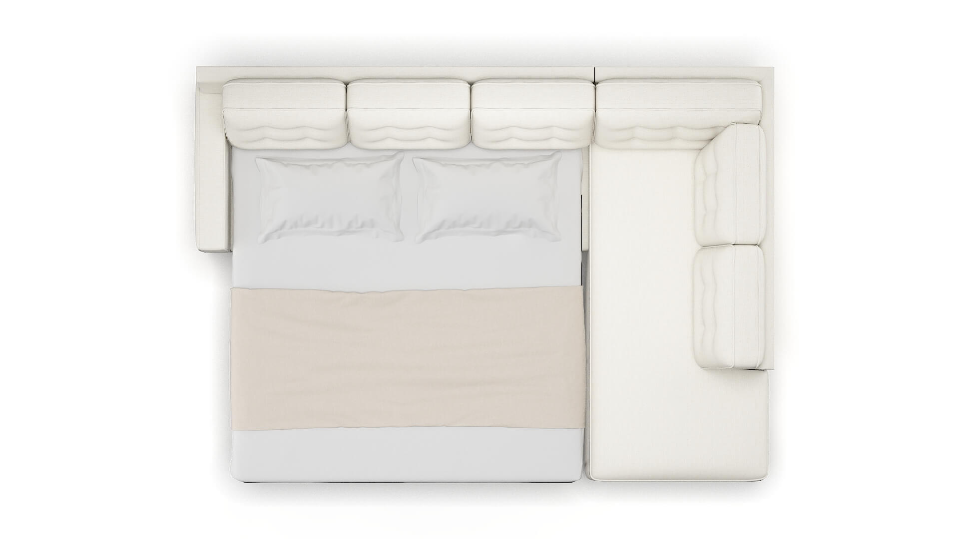 Alexandria Catalina Ivory Panel Sleeper Espresso legs 3