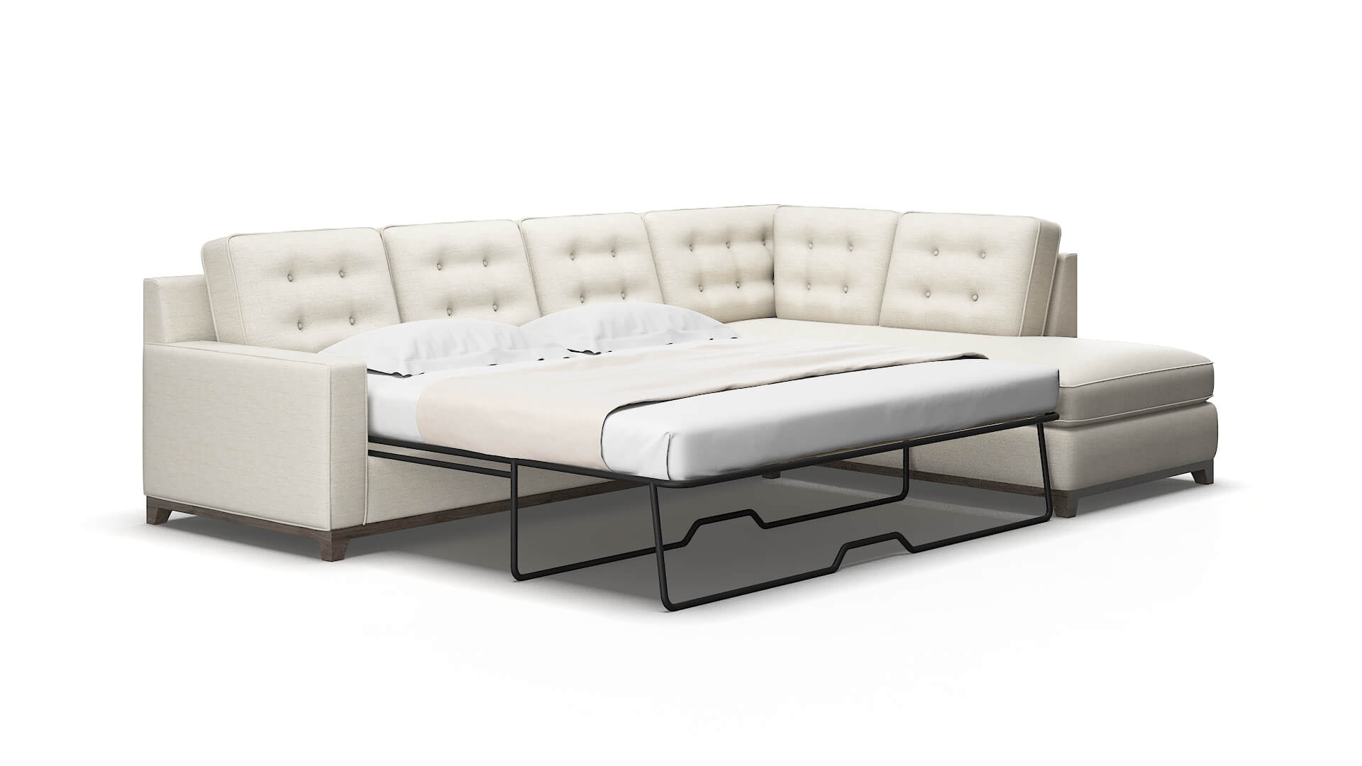 Alexandria Catalina Linen Panel Sleeper Espresso Legs 2