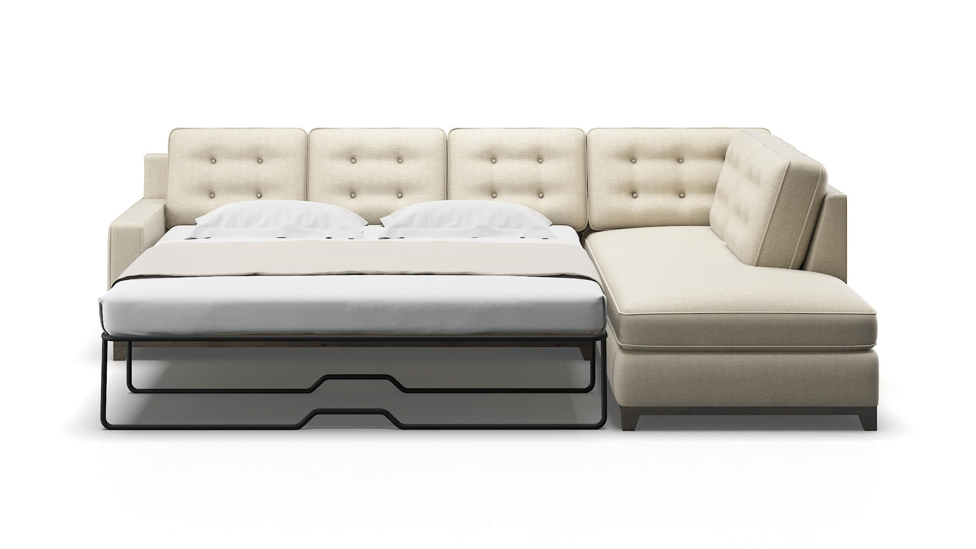 Alexandria Catalina Wheat Panel Sleeper Espresso legs 1