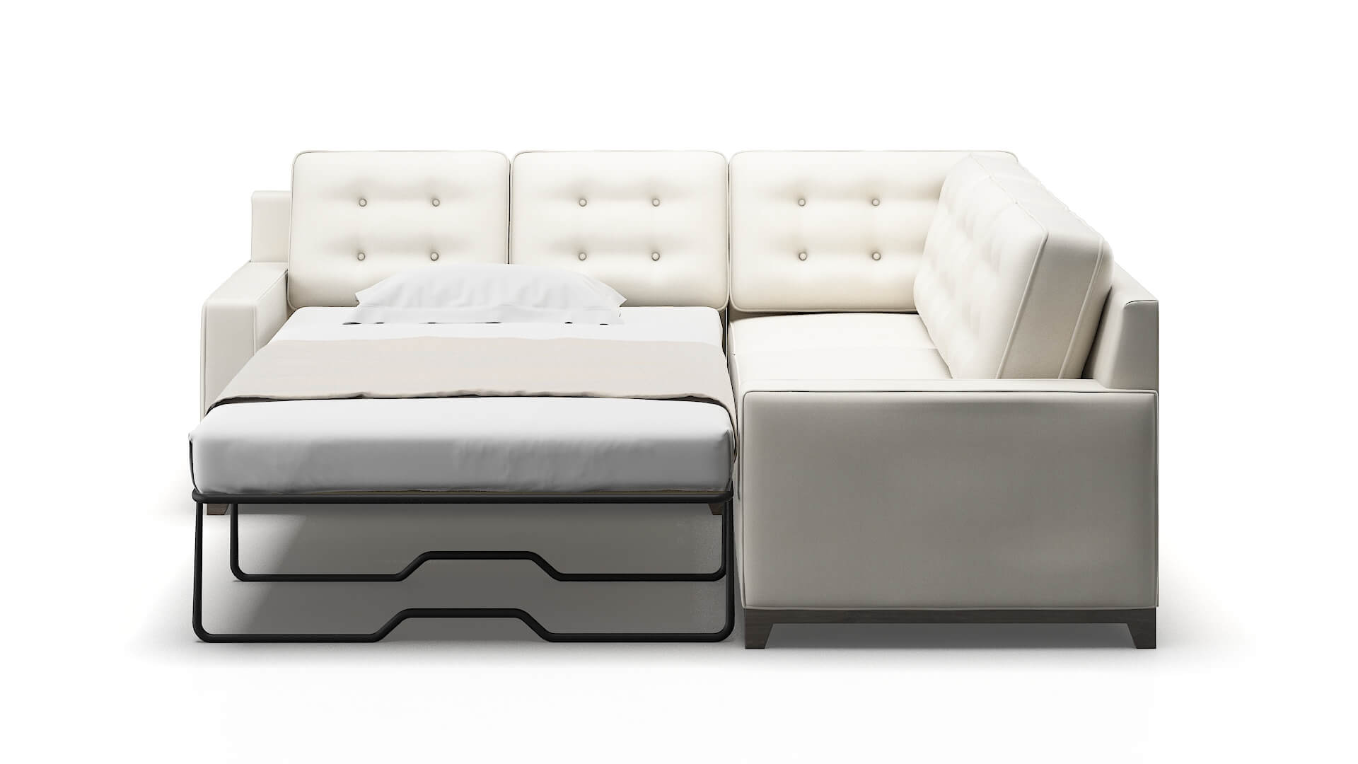 Alexandria Chance Bone Sectional Sleeper Espresso legs 1