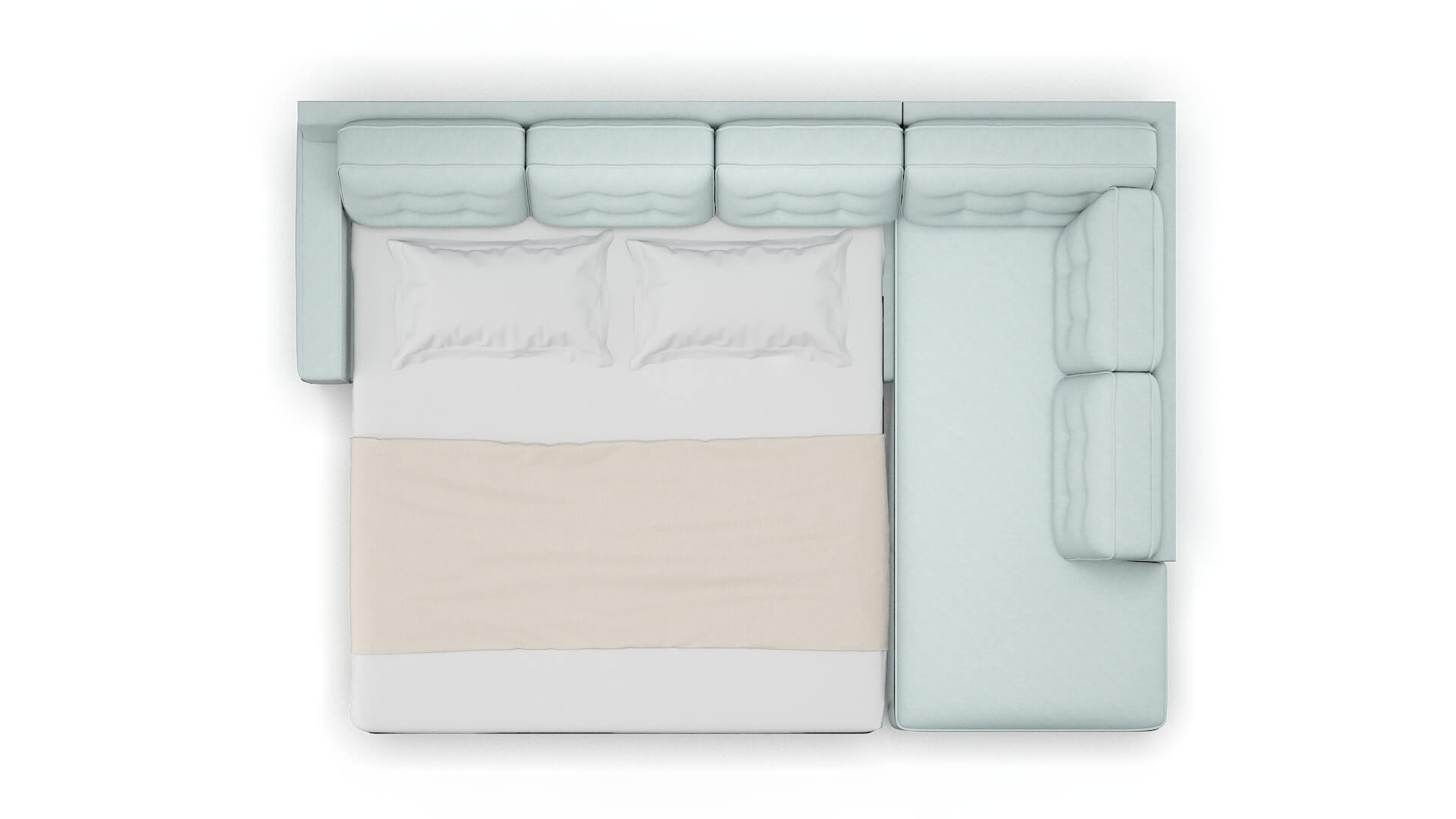 Alexandria Clyde Cornflower Panel Sleeper Espresso legs 3