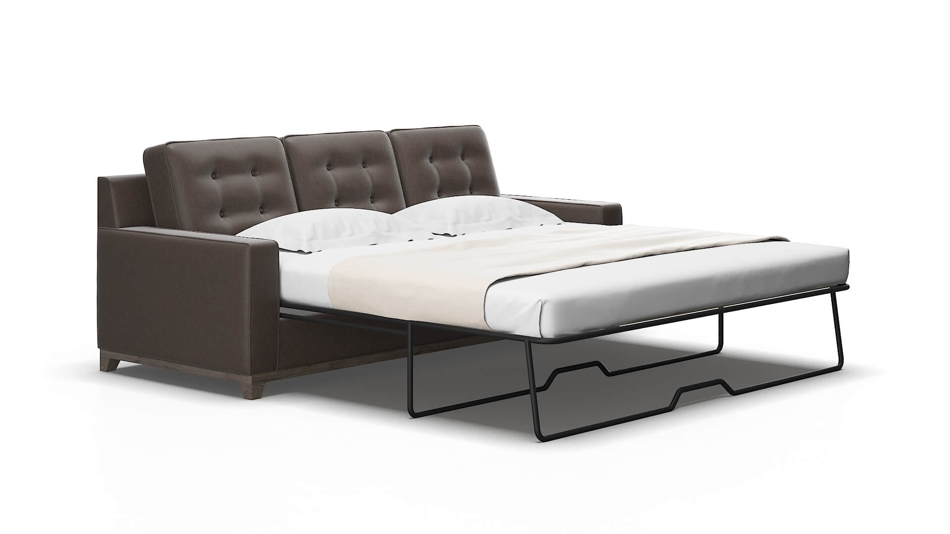 Alexandria Cosmo Chocolate Sofa Sleeper Espresso legs 2