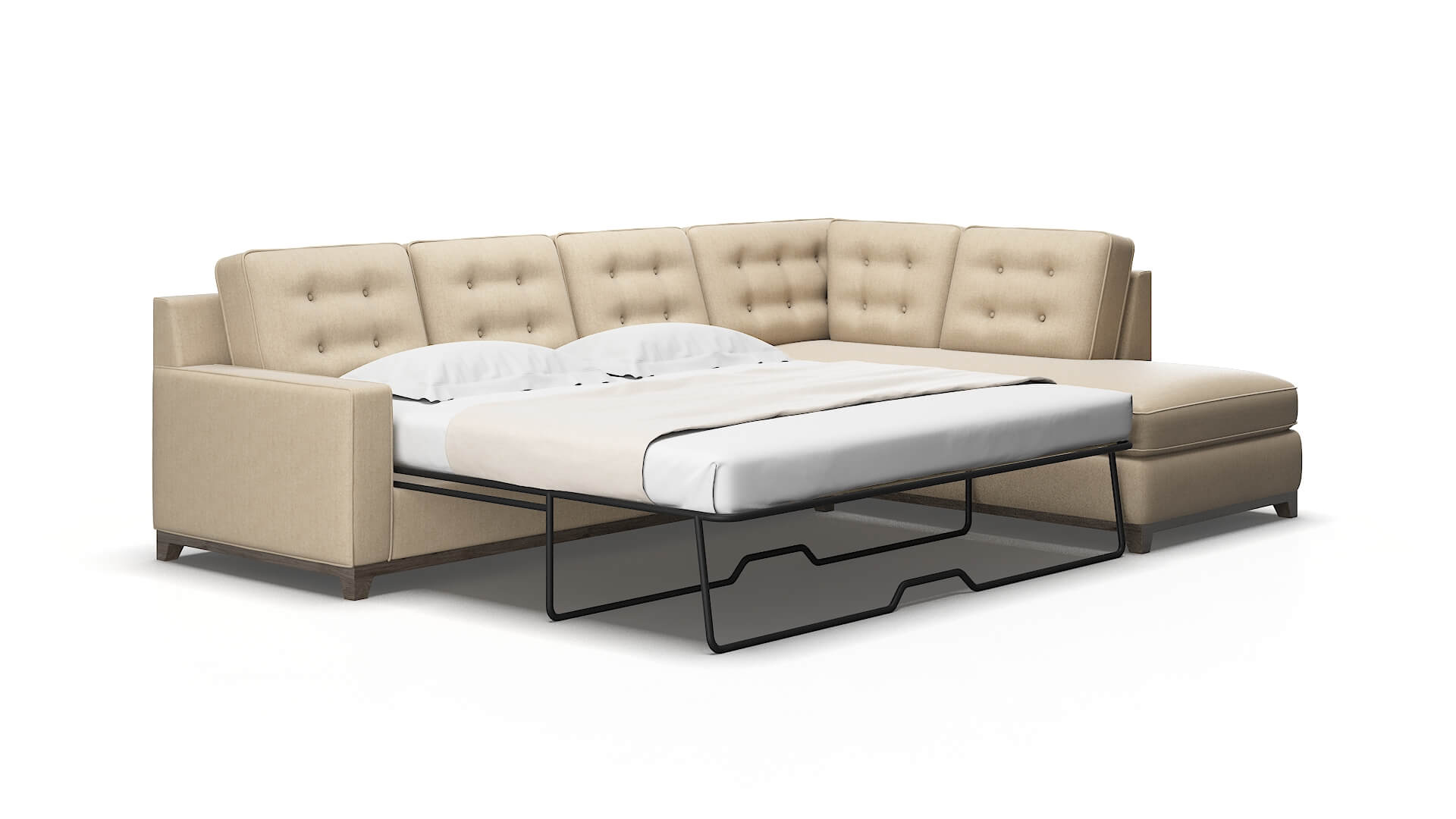 Alexandria Cosmo fawn Panel sleeper Espresso Legs  2