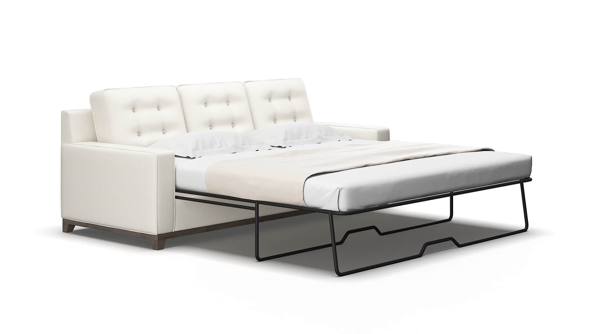 Alexandria Cosmo ivory Sofa sleeper Espresso Legs  2