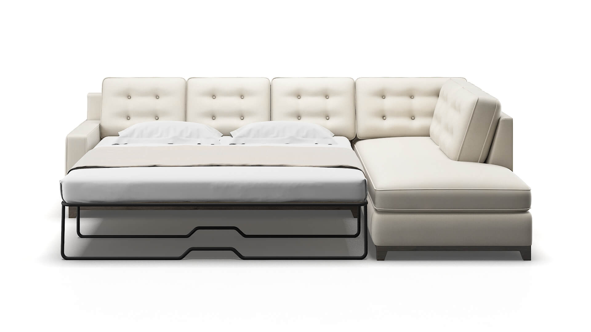 Alexandria Cosmo Sand Panel Sleeper Espresso legs 1