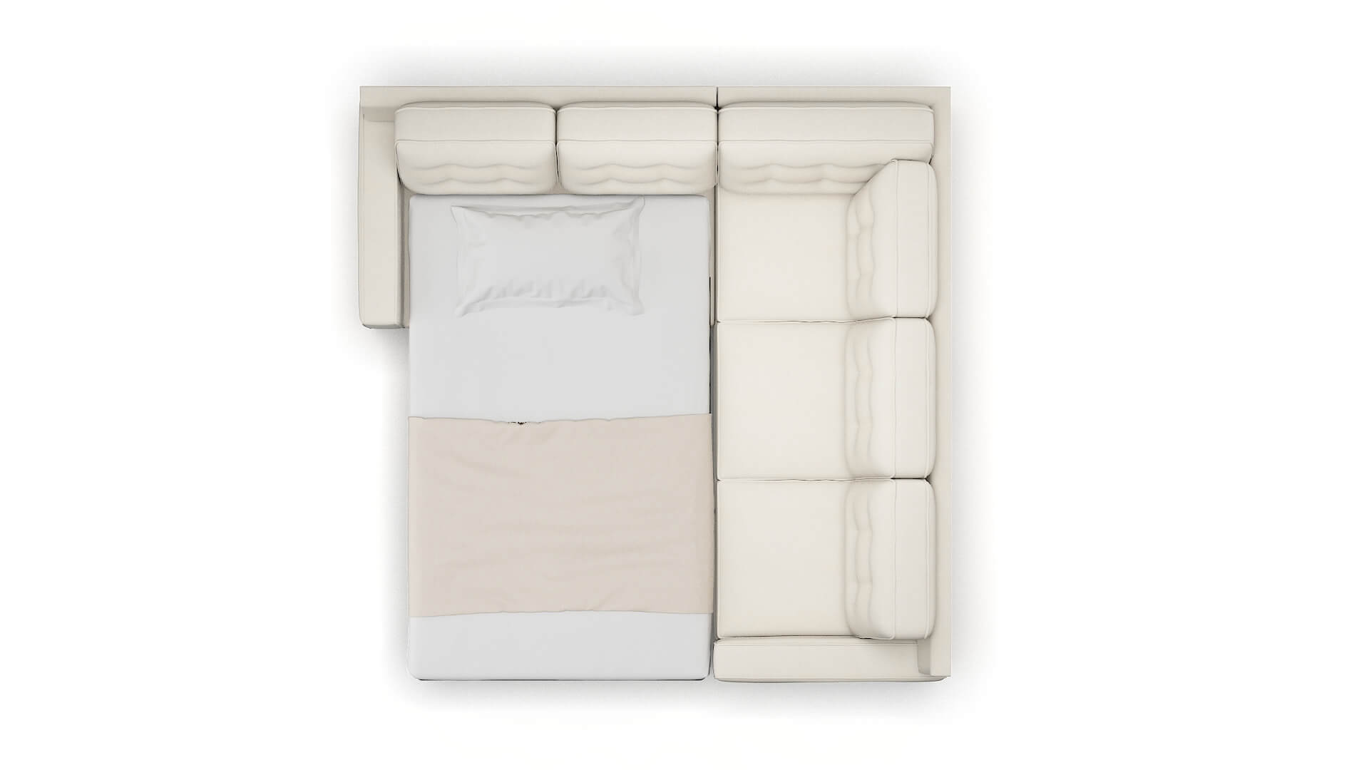 Alexandria Cosmo Sand Sectional Sleeper Espresso legs 3