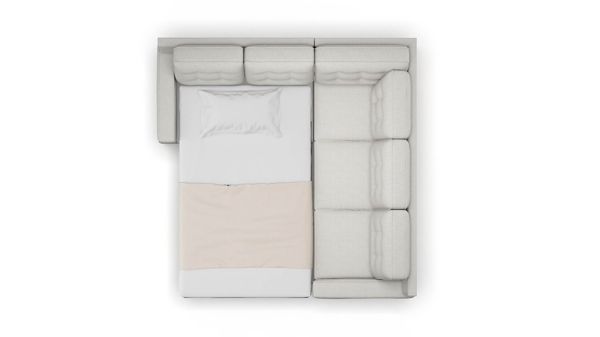 Alexandria Cosmo Silver Sectional Sleeper Espresso legs 3