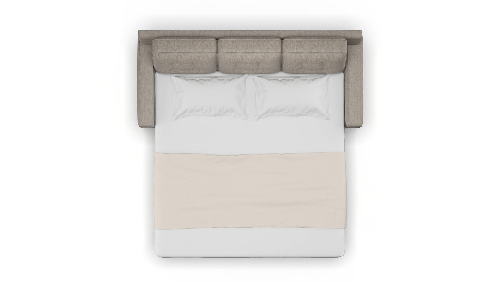 Alexandria Cosmo Taupe Sofa Sleeper Espresso legs 3