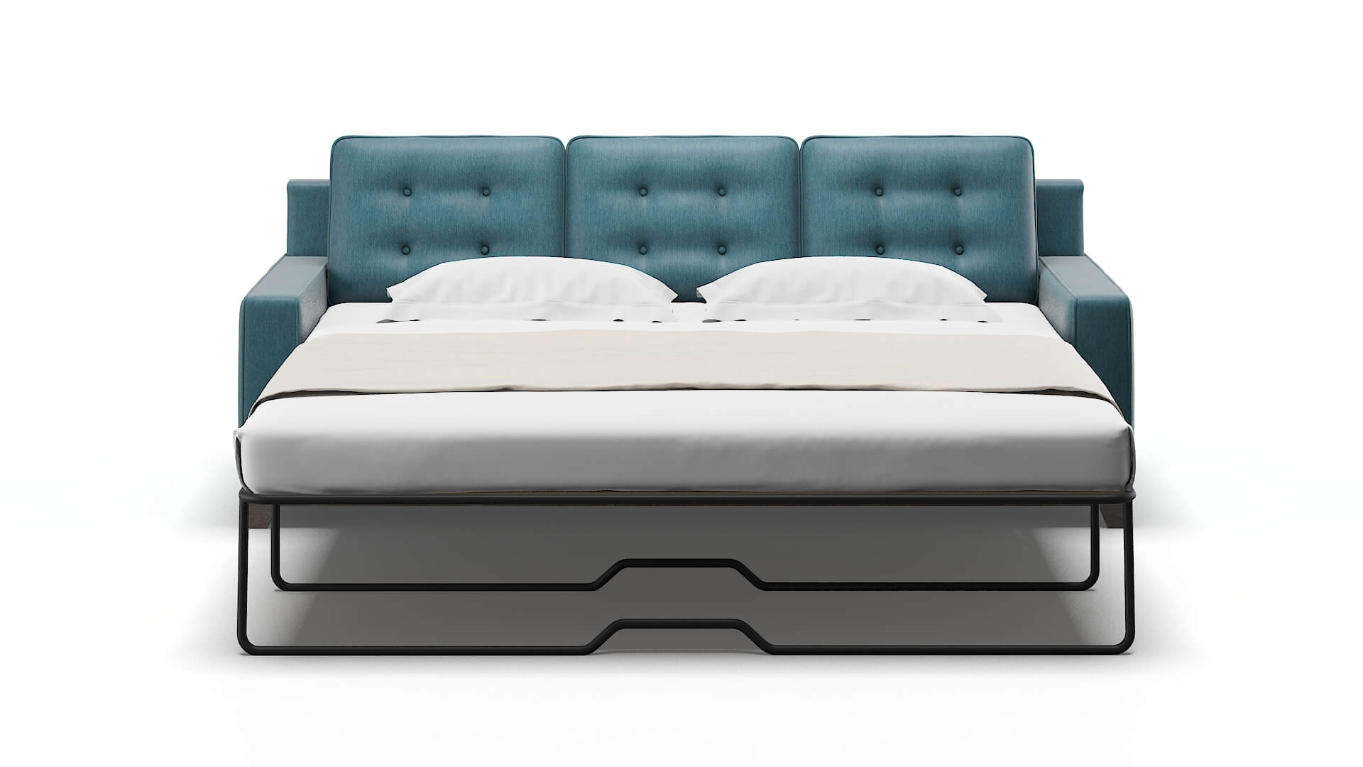 Alexandria Cosmo Teal Sofa Sleeper Espresso legs 1