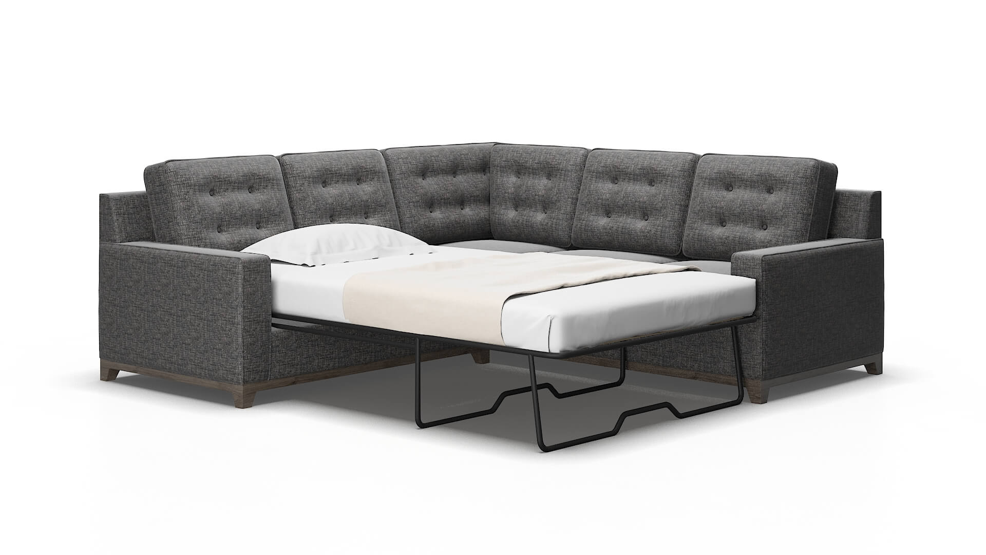 Alexandria Curious pacific Sectional sleeper Espresso Legs  2