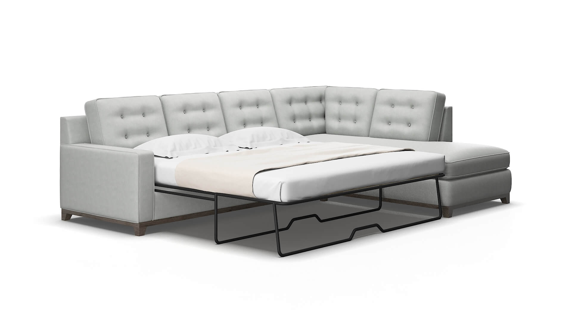 Alexandria Dawson Platinum Panel Sleeper Espresso legs 2