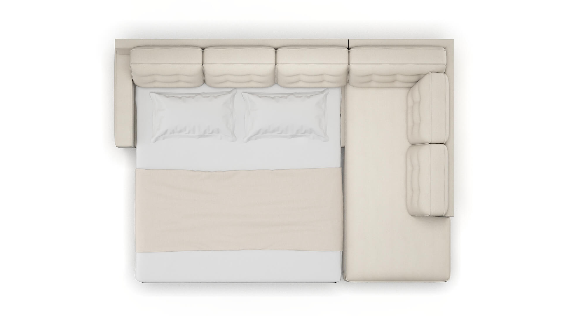 Alexandria Dawson Sand Panel Sleeper Espresso legs 3