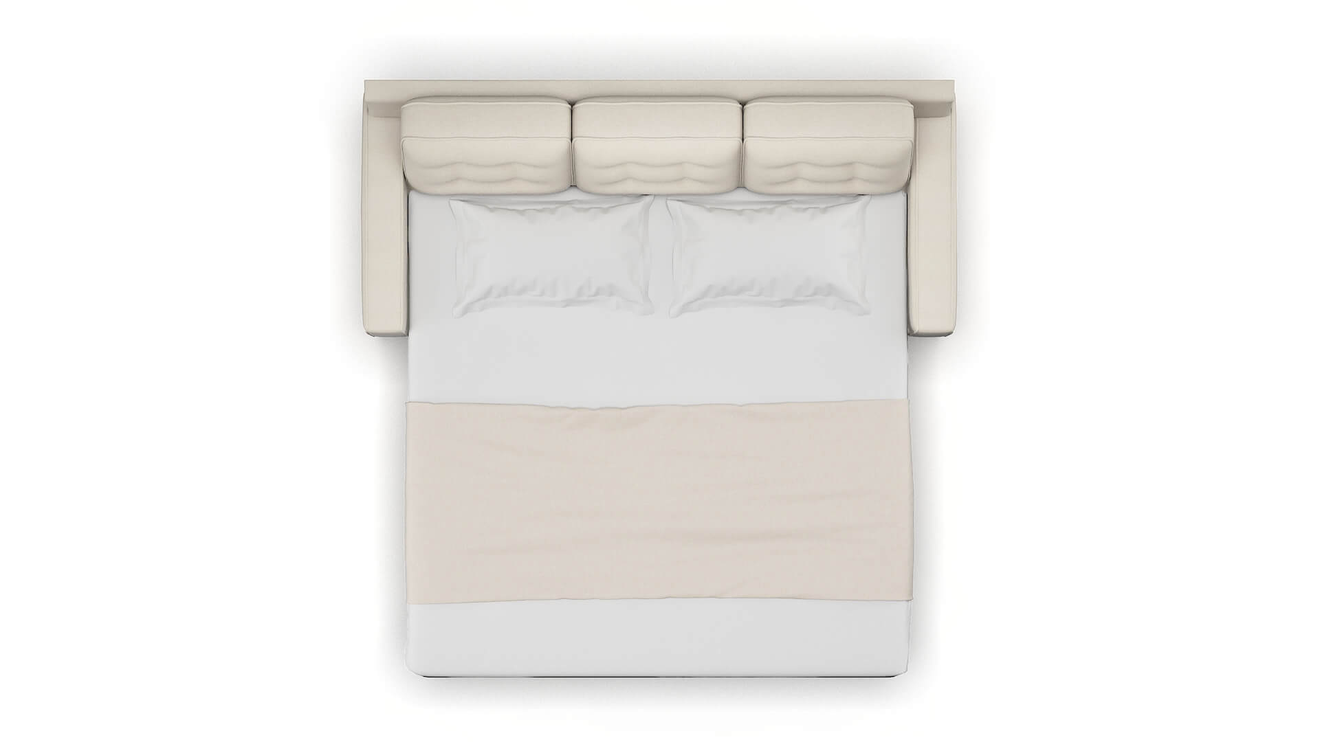 Alexandria Dawson Sand Sofa Sleeper Espresso legs 3