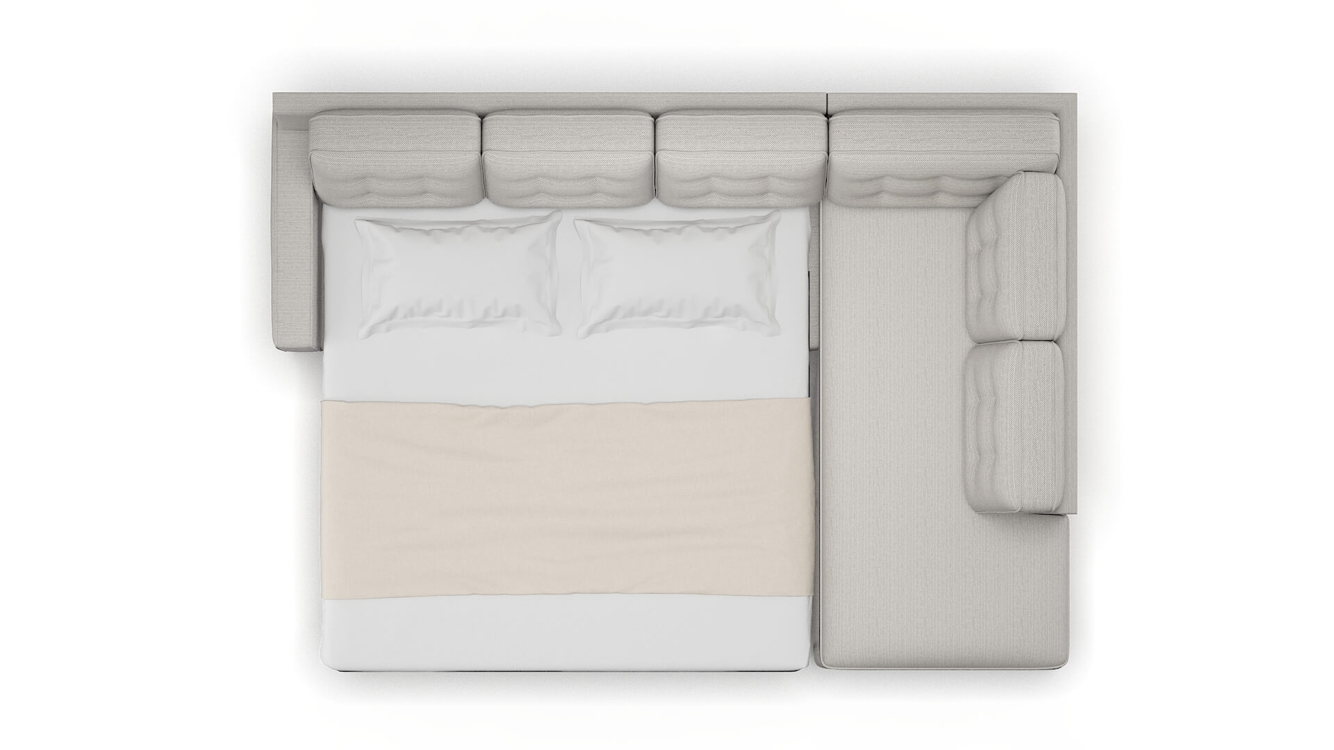 Alexandria Derby Grey Panel Sleeper Espresso legs 3