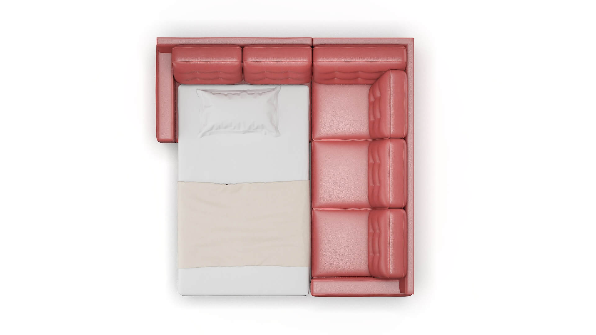 Alexandria Dillion Cordovan Sectional Sleeper Espresso legs 3