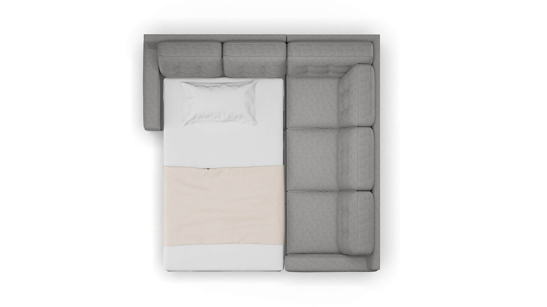 Alexandria Dream_d Charcoal Sectional Sleeper Espresso legs 3