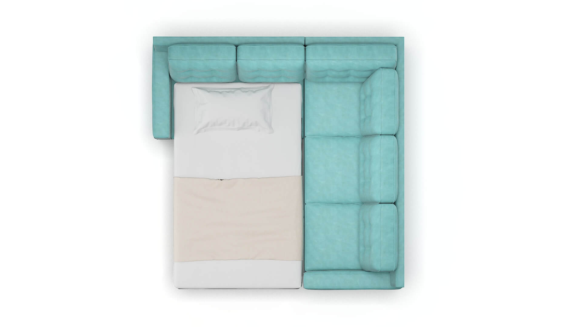 Alexandria Dream_d French_blue Sectional Sleeper Espresso legs 3