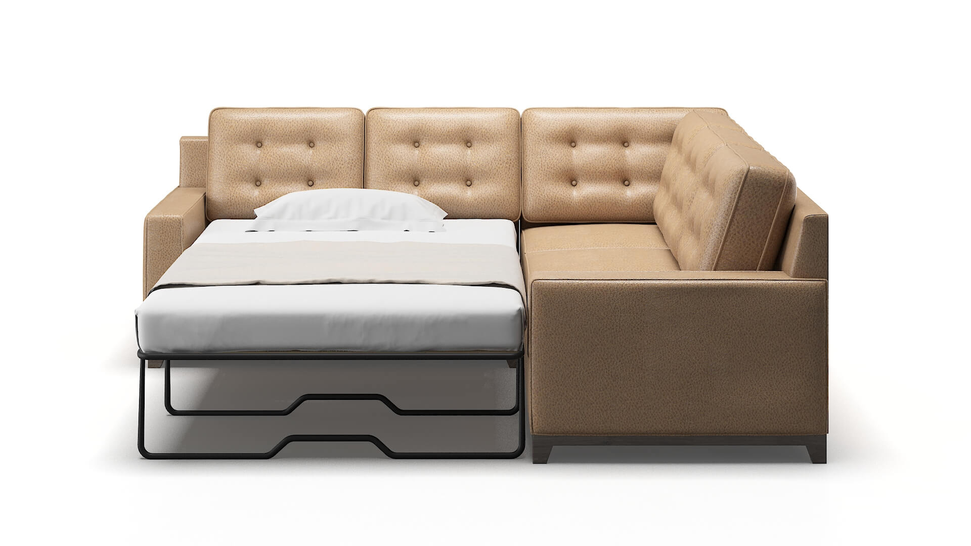 Alexandria Ford Dune Sectional Sleeper Espresso legs 1