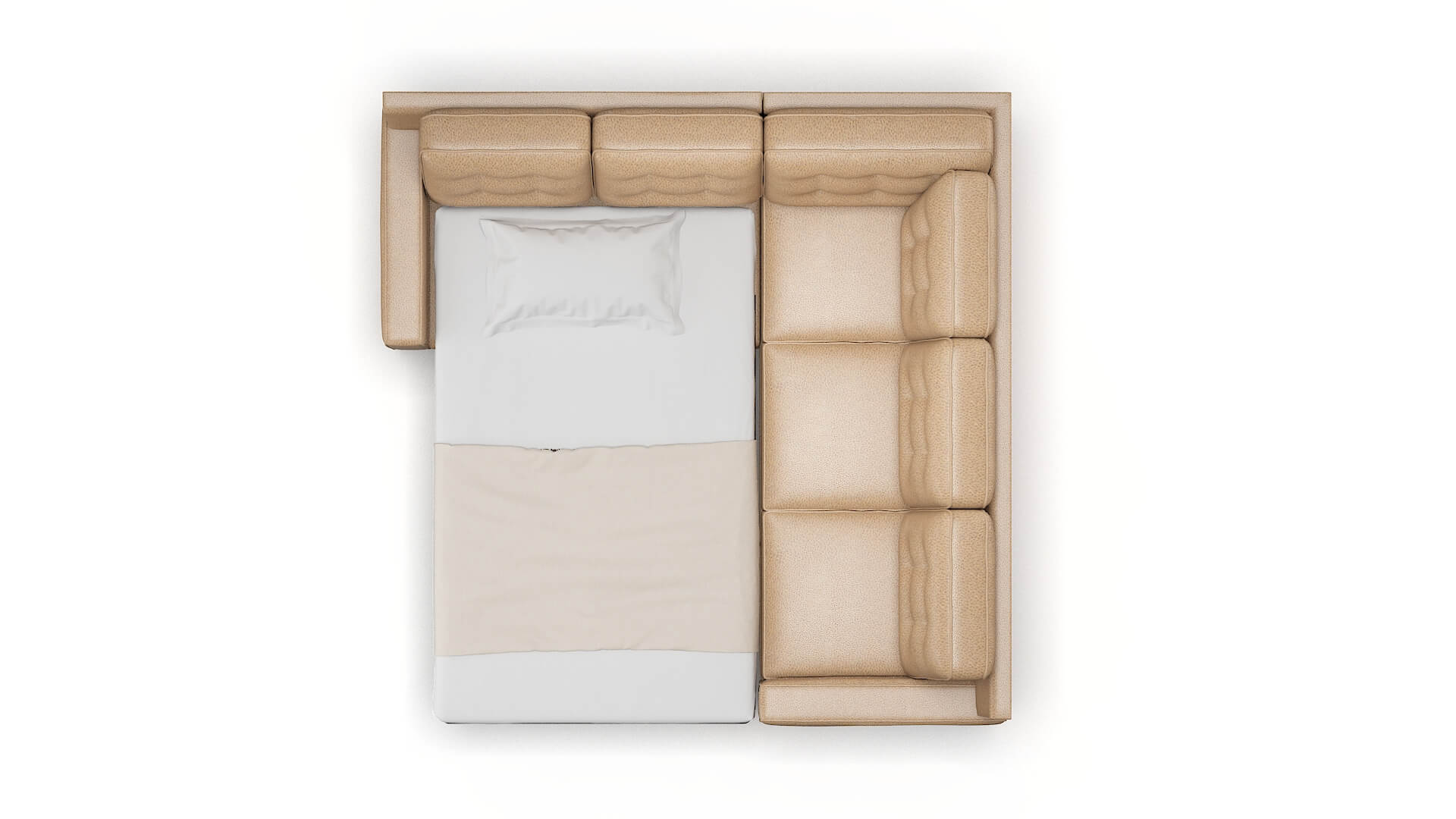 Alexandria Ford Dune Sectional Sleeper Espresso legs 3