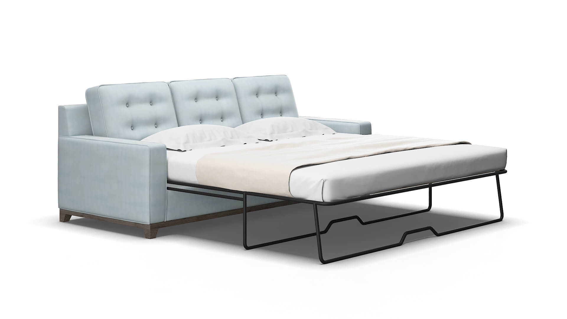 Alexandria Hathaway aqua Sofa sleeper Espresso Legs  2