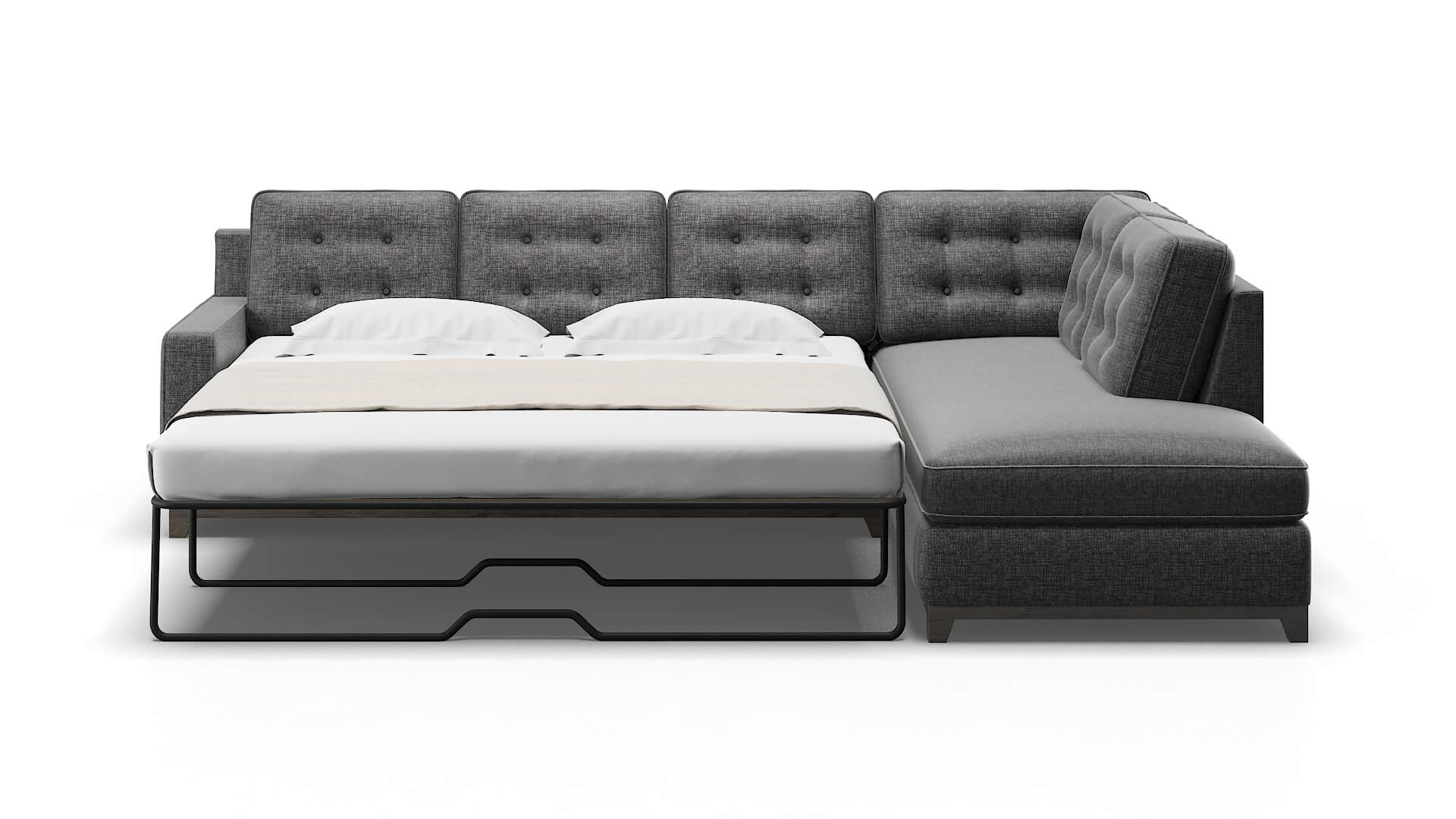 Alexandria Insight Charcoal Panel Sleeper Espresso legs 1