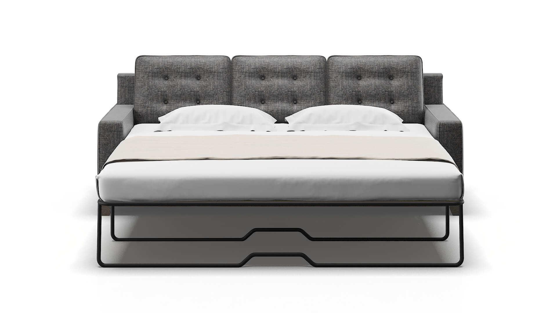 Alexandria Insight Charcoal Sofa Sleeper Espresso legs 1