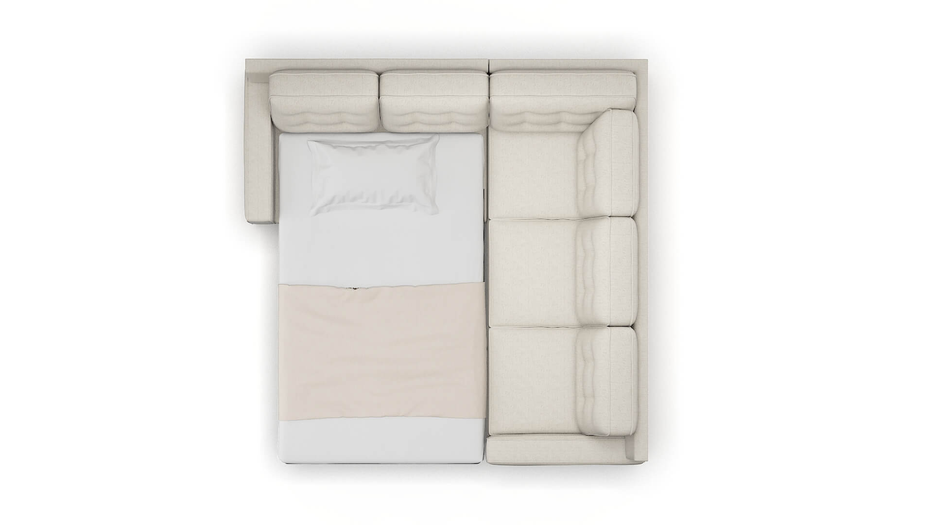 Alexandria Insight Dove Sectional Sleeper Espresso legs 3