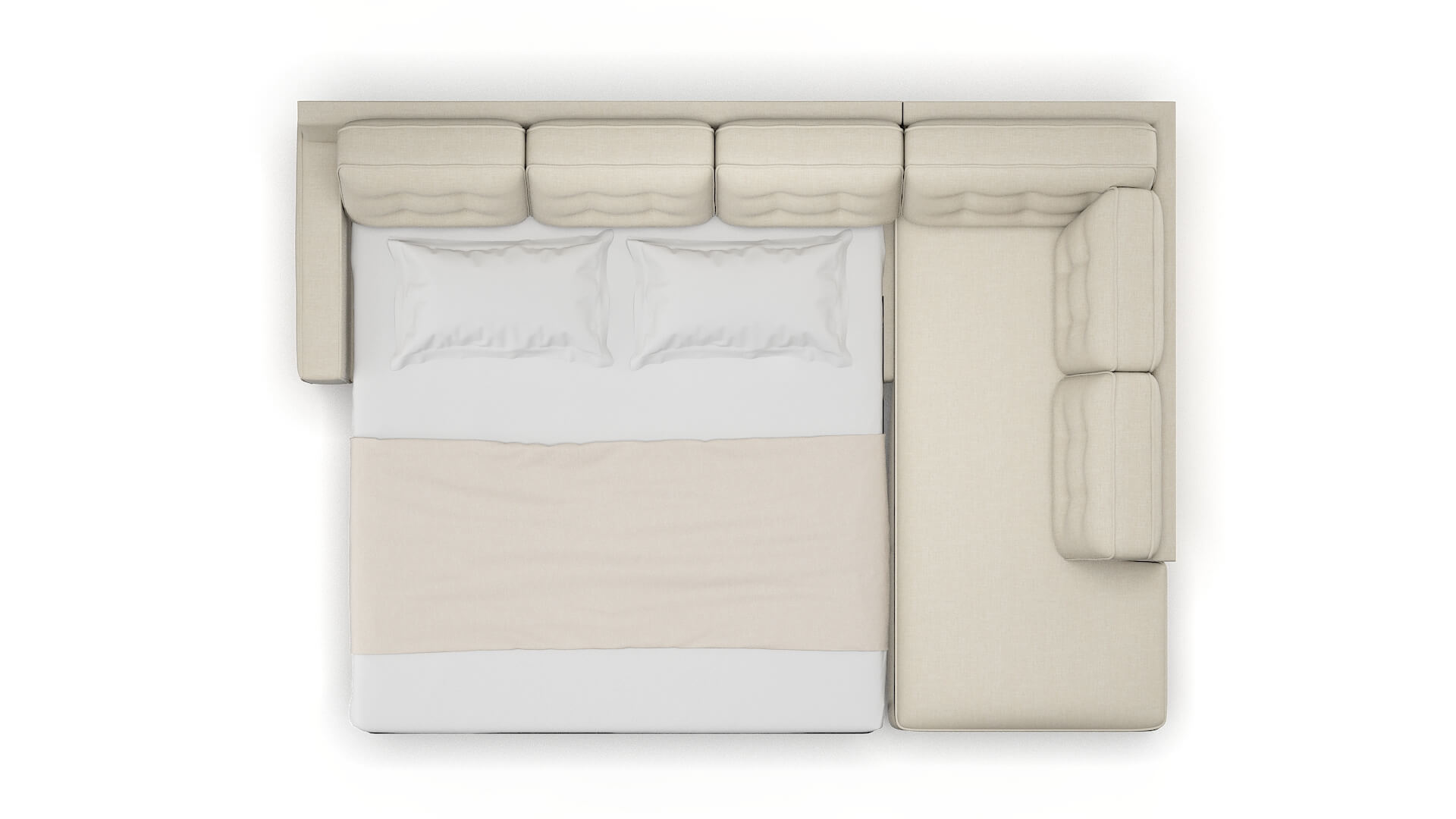 Alexandria Keylargo Almond Panel Sleeper Espresso legs 3