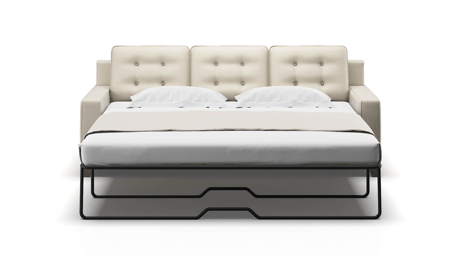 Alexandria Keylargo Almond Sofa Sleeper Espresso legs 1