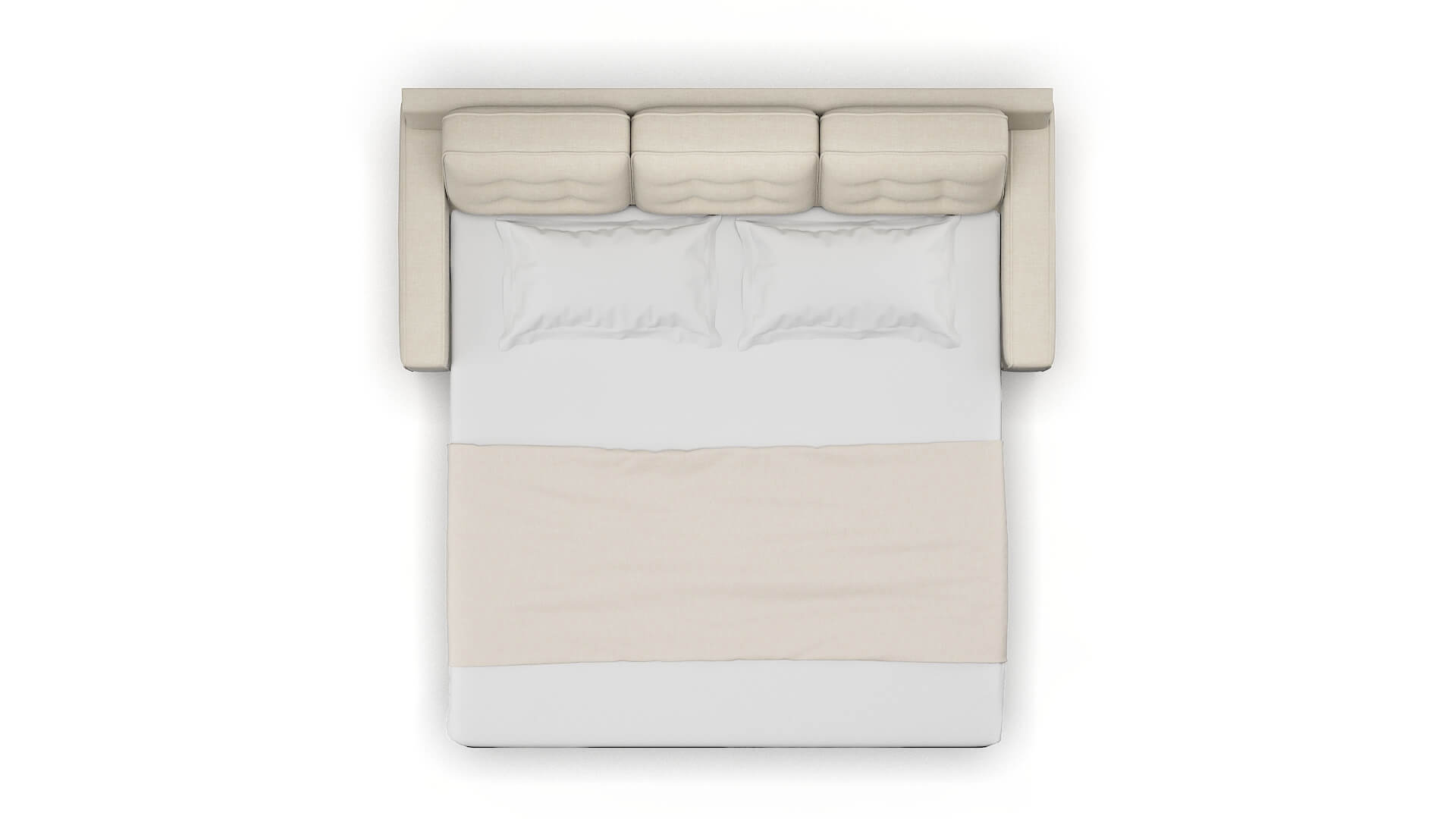 Alexandria Keylargo Almond Sofa Sleeper Espresso legs 3