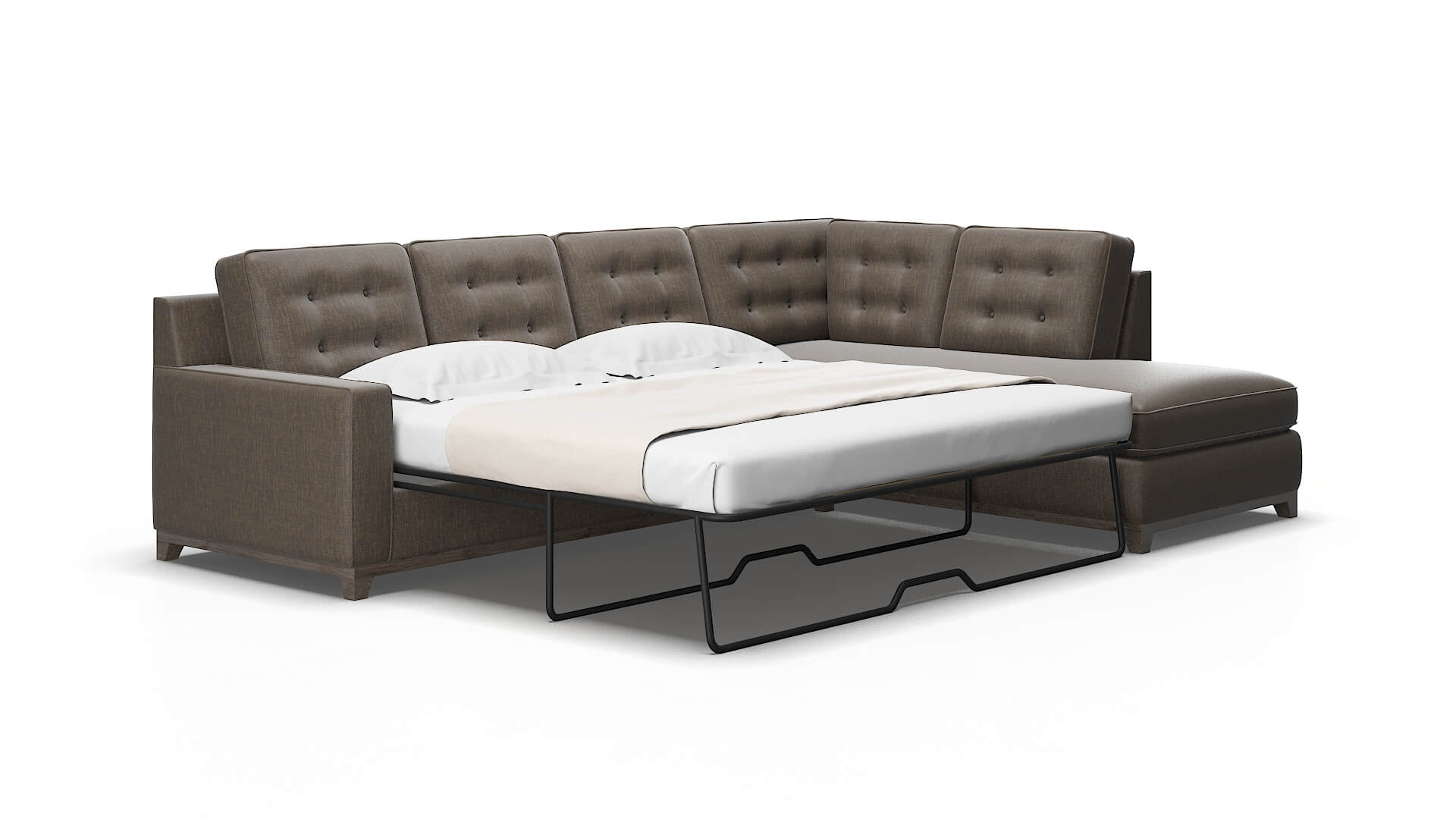 Alexandria Keylargo bark Panel sleeper Espresso Legs  2
