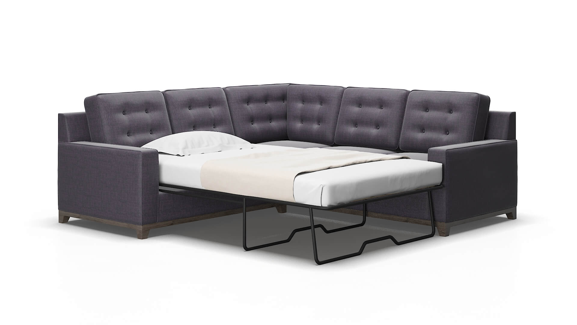 Alexandria Keylargo grape Sectional sleeper Espresso Legs  2