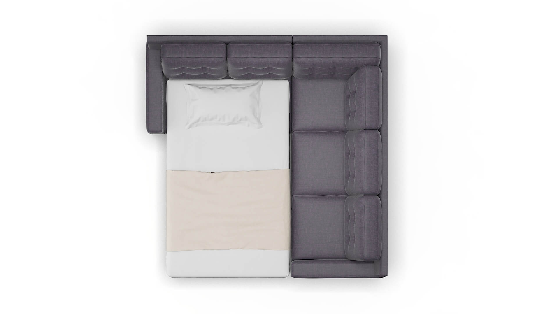 Alexandria Keylargo Grape Sectional Sleeper Espresso legs 3