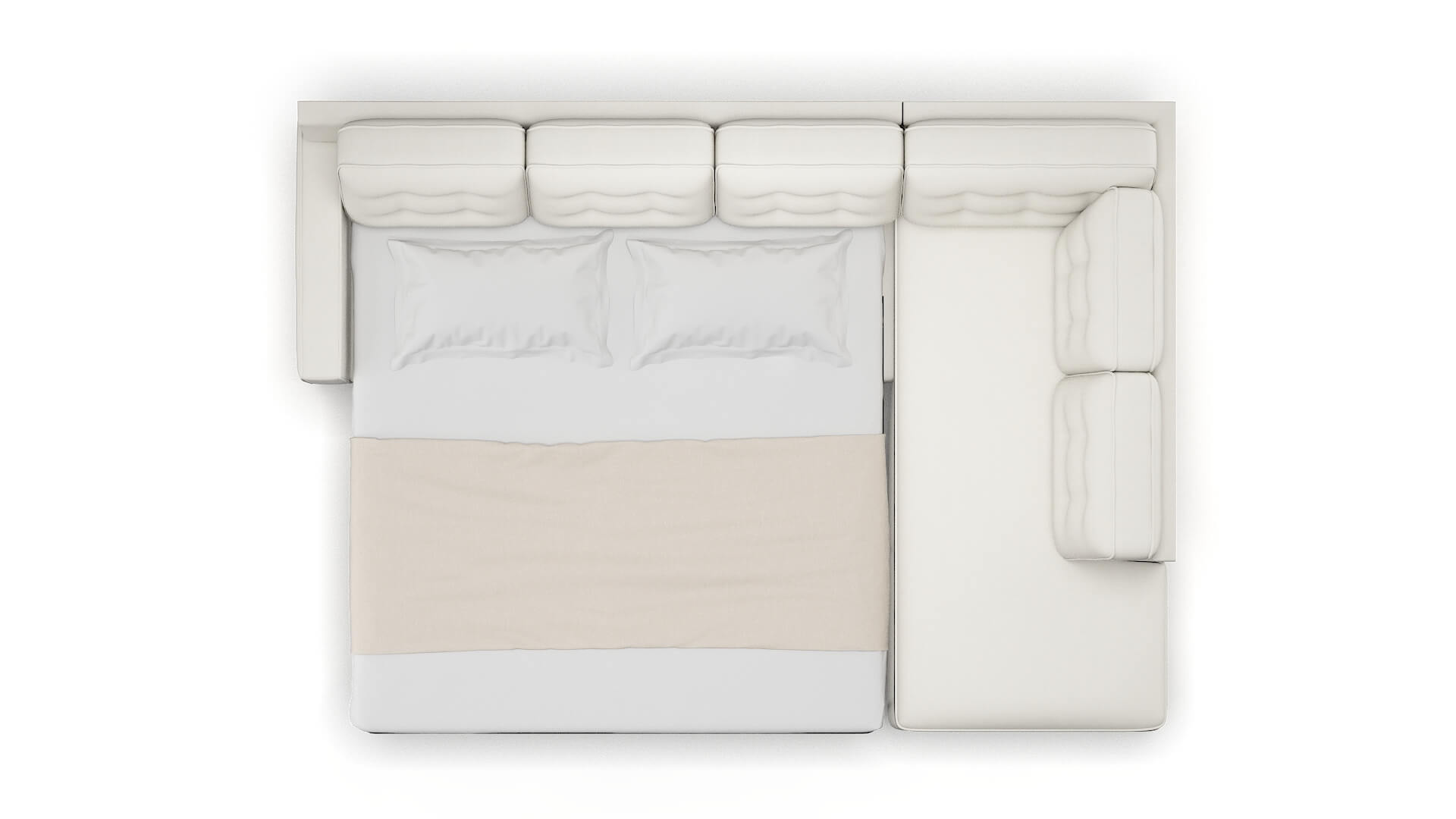 Alexandria Keylargo Oatmeal Panel Sleeper Espresso legs 3